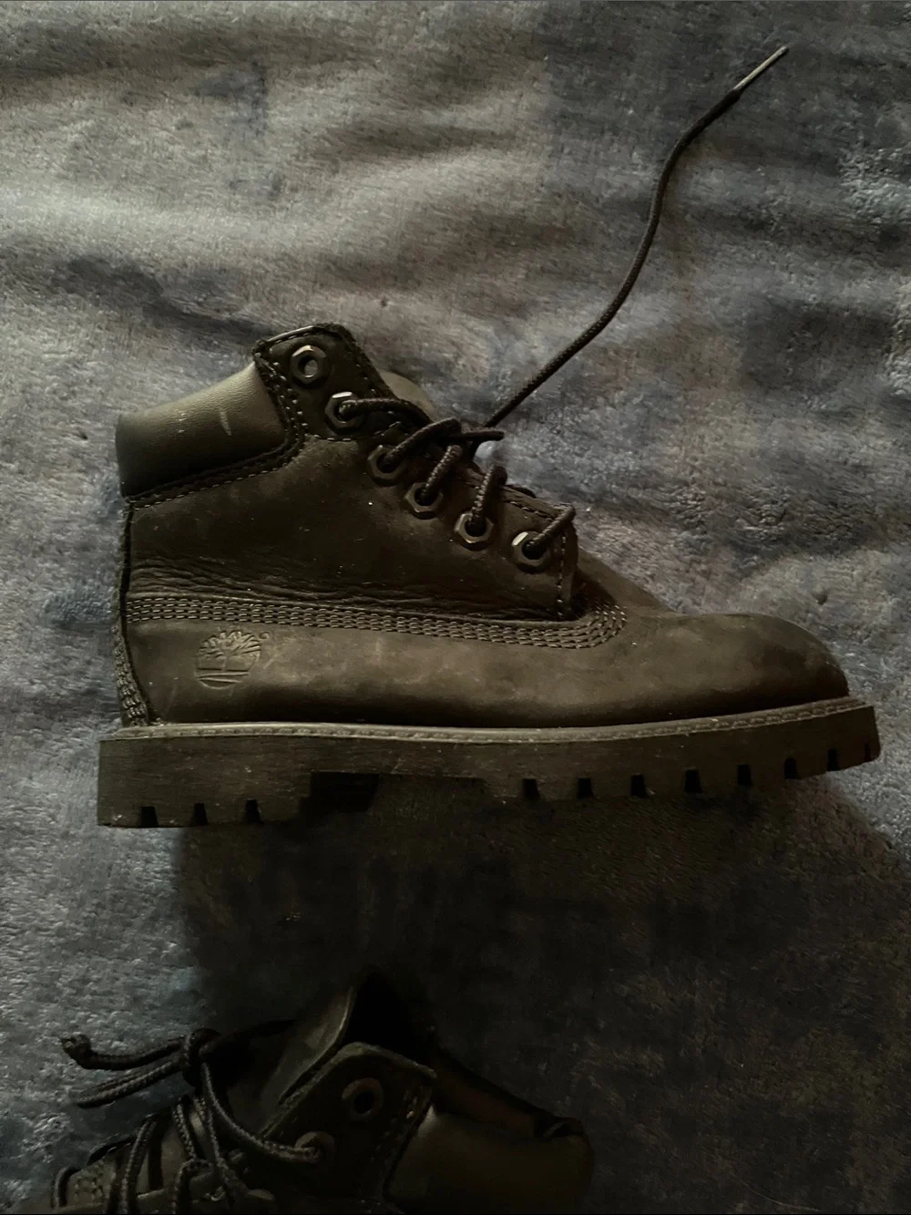 Timberland Kids Black Brown Lace-Up Boots